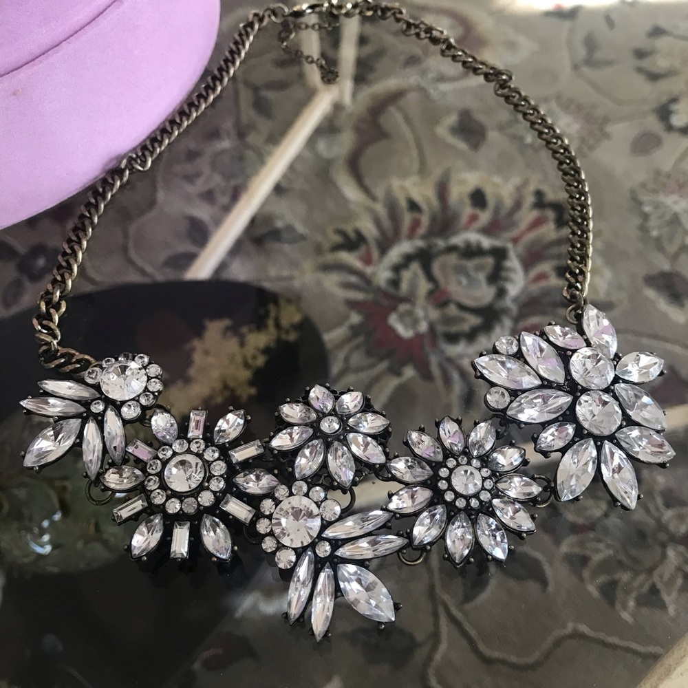 BaubleBar Floral Crystal Necklace